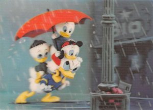 Disney 3D Lenticular Donald Duck Huey Dewey Louie Vintage Postcard AA36797