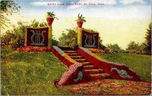 Vtg 1910s Como Park Gates Ajar St Paul Minnesota MN Postcard
