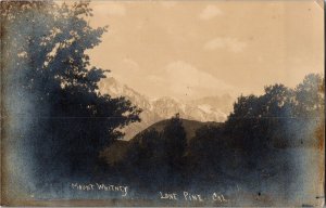 RPPC View of Munt Whitney, Lone Pine CA Vintage Postcard R39