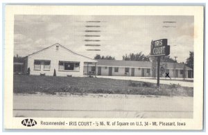 1952 Iris Court West Square US Cottages Restaurant Mt. Pleasant Iowa IA Postcard