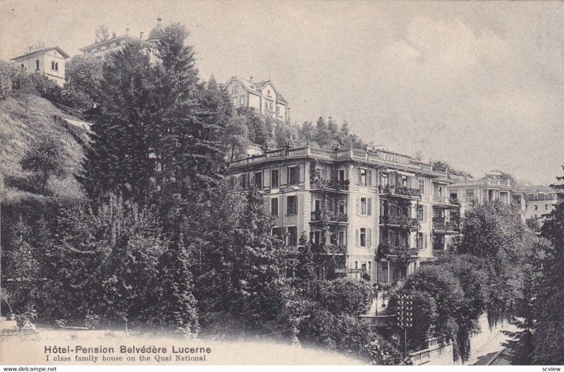 LUZERN, Switzerland, 1900-1910's; Hotel Pension Belvedere Lucerne