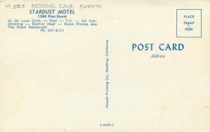 California 1950s Shasta Redding Postcard Stardust Motel Howell pool 6566