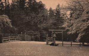 Vintage Postcard 1910's People Visits Worship Kotai Jingu Ise Grand Shrine Japan