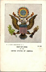 Coat of Arms of the United States, Undivided Back Vintage Postcard F57