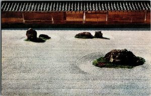 Stone Garden of Ryoanji Temple, Kyoto Japan Postcard D10