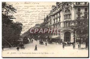 Paris Old Postcard Boulevard of the Italians and coffee Rich