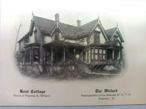 Vintage Postcard Rest Cottage Frances Willard & The Willard Headquarters W.C.T.U