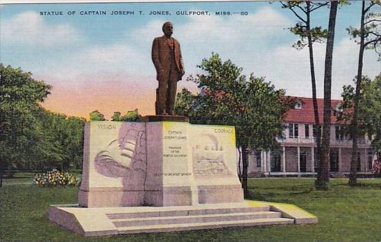 Statue Of Captain Joseph T Jones Gulfport Mississippi