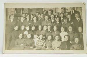 RPPC Gathering Young People  Class or Church Group c1907 Real Photo Postcard J5