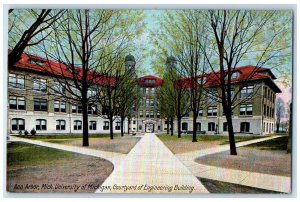 c1910 University of Michigan Courtyard of Engineering Ann Arbor MI Postcard