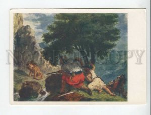 469177 1963 French art Hermitage Leningrad Eugene Delacroix Lion Hunt Morocco