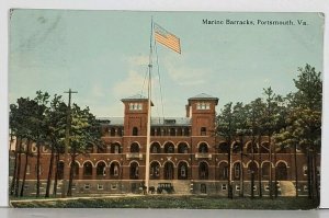 VA Marine Barracks Portsmouth c1914 Postcard J19