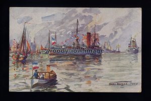 nb0194 - Dutch Navy Warship - Evertsen - Artist Harry Heusser-Triest - postcard