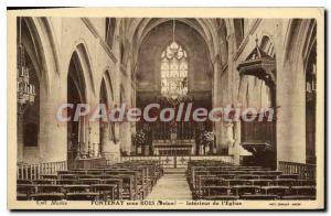 Old Postcard Fontenay sous Bois Interior of the Church