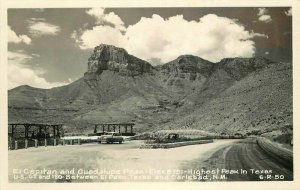 Autos Guadalupe Peak Carlsbad New Mexico El Paso Texas 1940s RPPC Postcard 6367