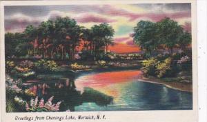 New York Norwich Greetings From Chenango Lake 1938