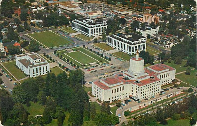 Air View of Oregon State Capitol & Office Buildings Salem OR