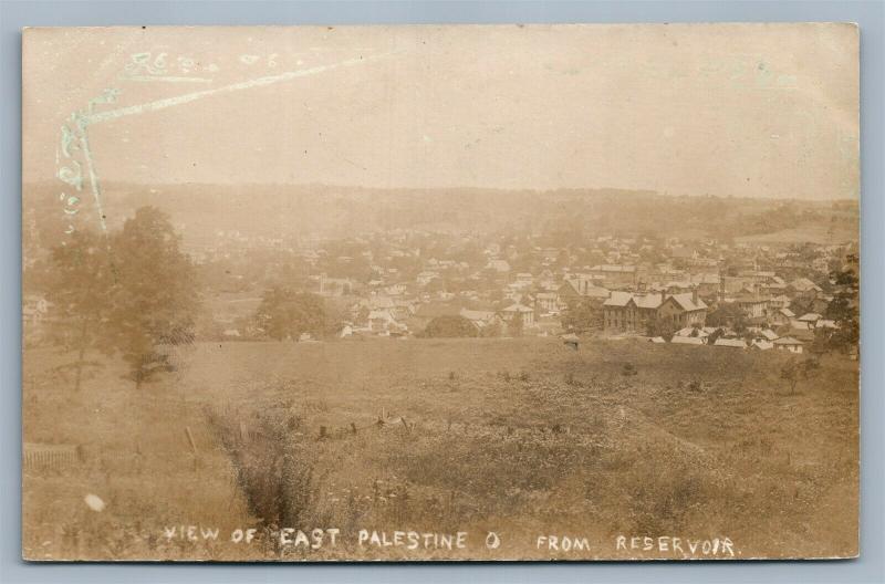 EAST PALESTINE OH 1910 ANTIQUE REAL PHOTO POSTCARD RPPC