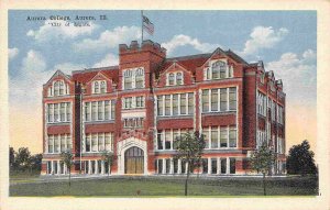 Aurora College Aurora Illinois 1930s postcard