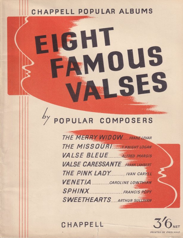 Eight Famous Valses Classical Sheet Music Album