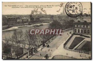 Postcard Converted Paris I stopped taking panoramic view of the Louvre Museum...