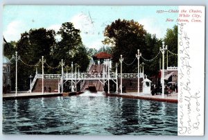 New Haven Connecticut Postcard Chute The Chutes White City Amusement Park 1908