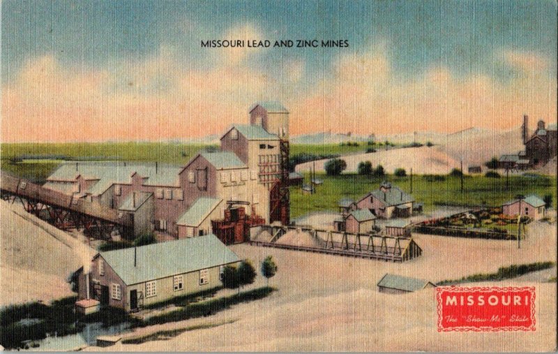 Missouri Lead and Zinc Mines Vintage Postcard Standard View Card