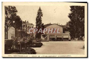 Old Postcard Contrexeville courtyard of the Establishment Hydromineral