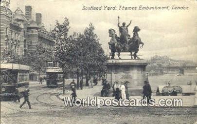 Scotland Yard, Thames Embankment London UK, England, Great Britain 1911 Missi...