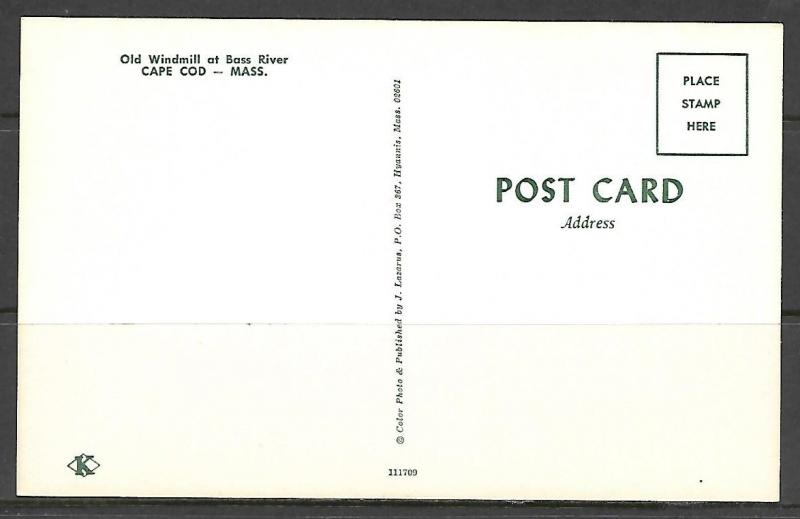 Massachusetts, Cape Cod - Old Windmill At Bass River - [MA-347]