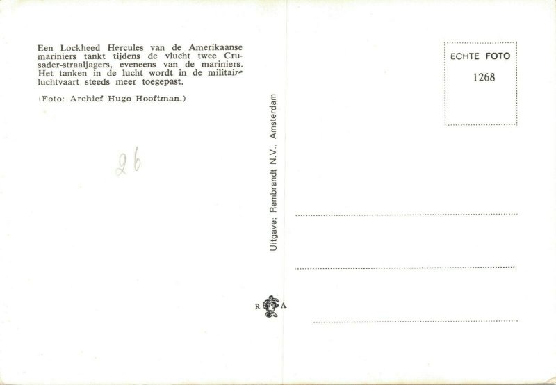 Lockheed Hercules American Marines Airplane RPPC BS.04 