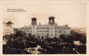 Hotel Alcazar, St. Augustine, Florida, Early Real Photo Postcard, Used in 1924