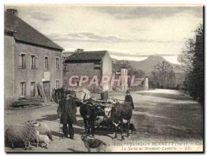 Postcard Old Cars Tour d & # 39Auvergne cut Gordon Bennett 1905 Michelin Circ...