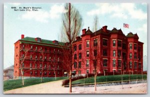 Salt Lake City Utah~St Marks Hospital Bldg Exterior View~HH Tammen Vtg Postcard