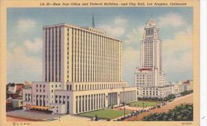 California Los Angeles Post Office Federal Building and City Hall Curteich