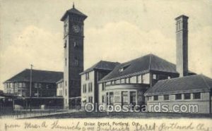 Union Depot, Portland, OR, Oregon, USA Train Railroad Station Depot 1907 clos...