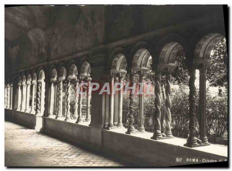 Old Postcard Roma Chiostro di S. Paolo