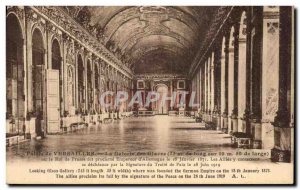 Old Postcard The Palace of Versailles Hall of Mirrors