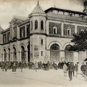 Grain Hall City Of Blois France 1910s Crowd Of People Postcard PCBG12B