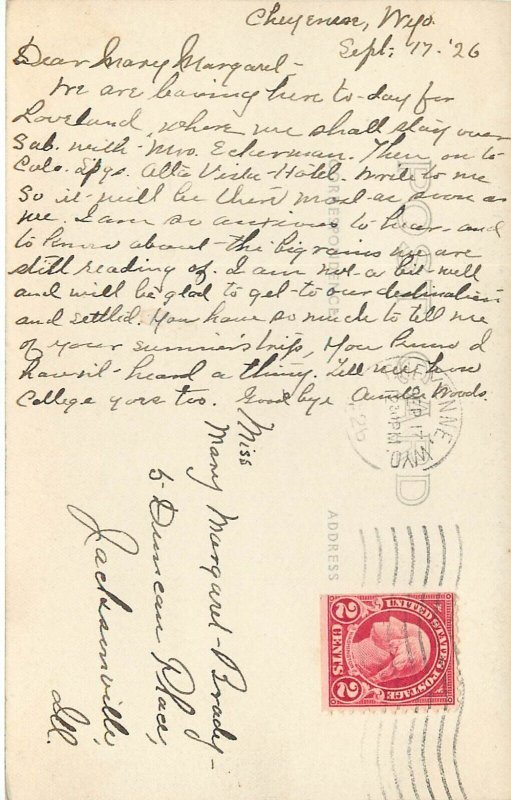 RPPC Postcard Deadwood & Cheyenne WY Stage Coach