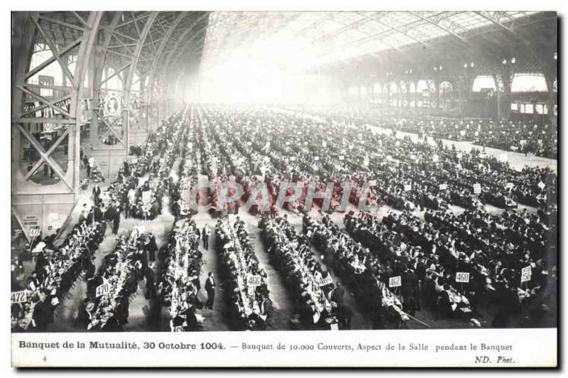 Old Postcard Banquet of the Mutualite October 30, 1904