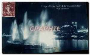 Old Postcard Exposition des Arts Decoratifs Paris Night View