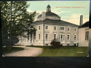 Vintage Postcard 1907-1915 Memorial Hospital Pawtucket Rhode Island