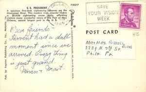 SS President Ferry Boats Ship Postcard