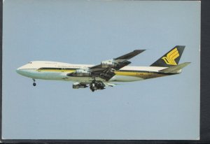 Aviation Postcard - Aeroplane - Singapore Airlines Boeing 747 in Flight   T9746