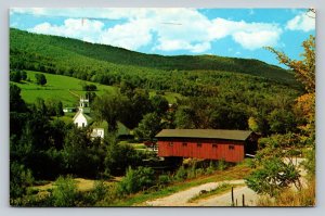 c1983 Old Covered Bridge West Arlington Vermont Vintage Postcard 0087