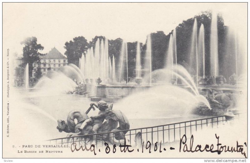 Le Bassin De Neptune, Parc Du Versailles, Yvelines, France, 1900-1910s