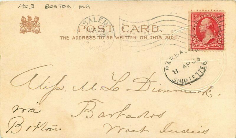 Artist impression Boston Massachusetts On Common Tuck 1903 Postcard 20-6801