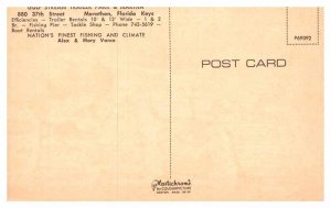 Postcard AERIAL VIEW SCENE Marathon Florida FL AQ3293