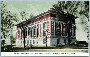 CEDAR FALLS IA I.S.T.C. LIBRARY & MUSEUM ANTIQUE POSTCARD